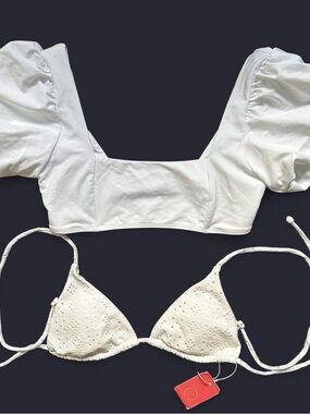 The Frolic puff sleeve triangle bikini bundle of 2